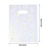 Transparent Plastic Tote Bags Handheld Packaging for Storage Use 100Pcs with Flower Print