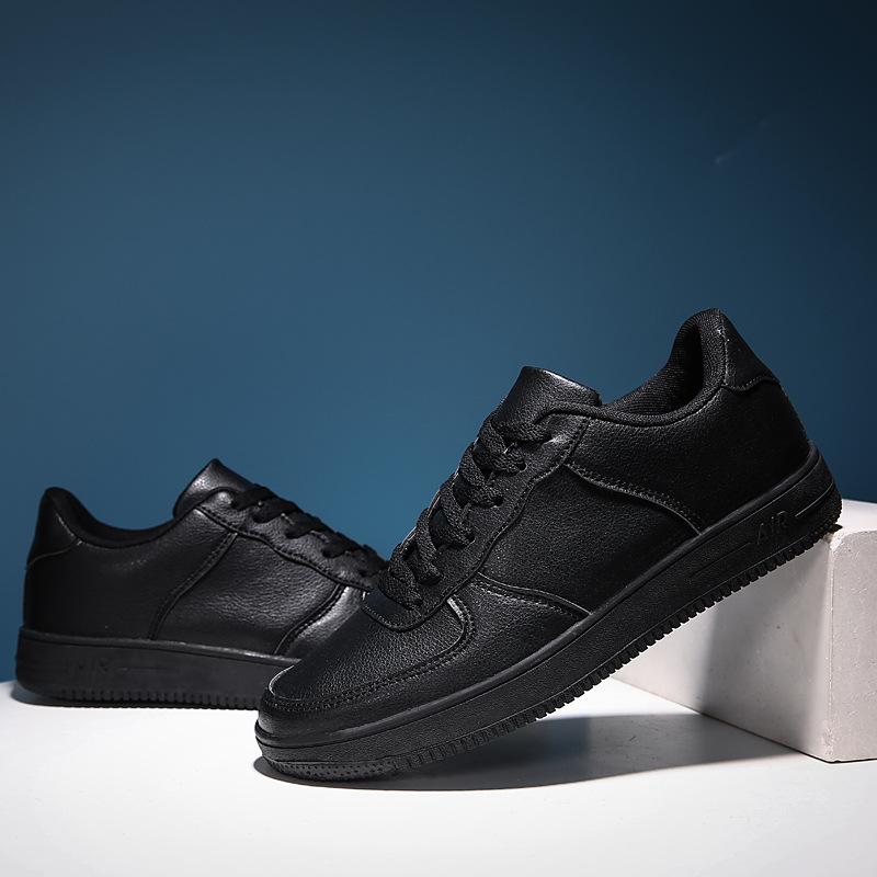 Sub-extra large size casual flat skateboard shoes autumn leather sports number