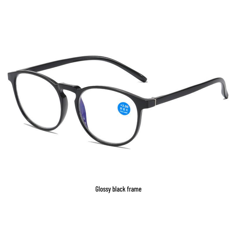 Modische Lesebrille mit großem Rahmen und Blaulichtfilter für mittelalte und ältere Männer und Frauen, Modell 2101