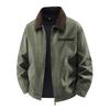 Men's Plus Size Washed Lapel Workwear Jacket - Spring/Autumn