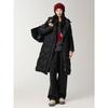 JUZUI Women's Maillard Hooded Waist-Cinching Goose Down Jacket
