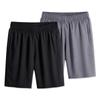 Men Summer Sport Shorts Loose Wide Leg Elastic Waist Deep Crotch Thin Side Pockets Solid Color Men Knee Length Short Pants Baske