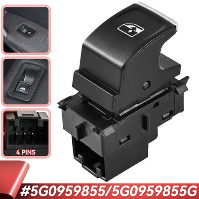 5G0959855 5G0959855G Beifahrerseite Fensterheberschalter Bedienknopf Passend für Volkswagen VW Golf Mk7 Passat B8 Tiguan Touran