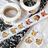 500Pcs Anime Cute  Pikachu Stickers Kawaii Charizard Round Seal Stickers Rolls Stickers Graffiti Luggage Stickers Toys