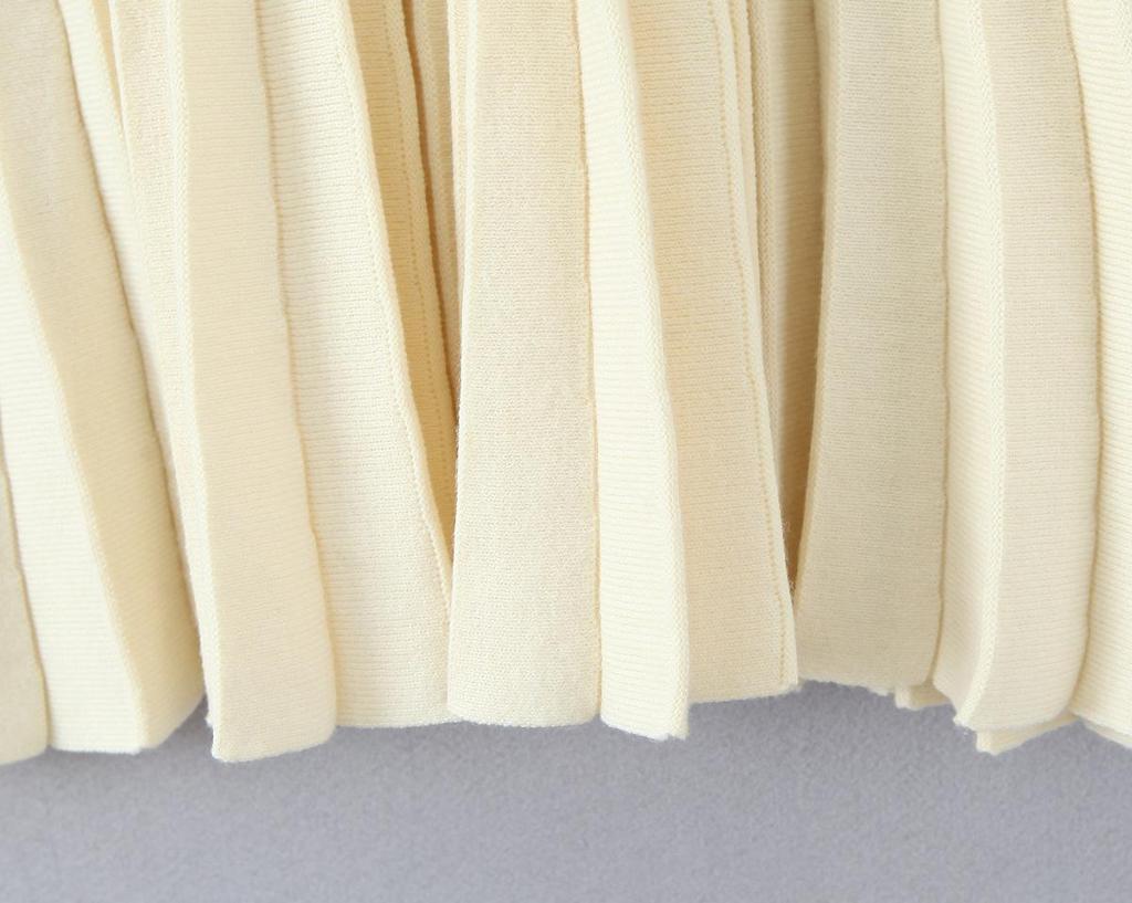 Autumn French Retro Hepburn Style Pleated Knit Dress