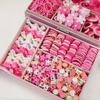 Fashion Hair Accessories Set, Glitter Bow Clips Star Clips Floral Hair Ties Non-Damaging Elastic Bands Tie Clips, High-Value Multi-Purpose Portable