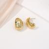 Fashion Geometric Stud Earrings Light Luxury Earrings Niche Design Gold Stud Earrings Premium Earrings
