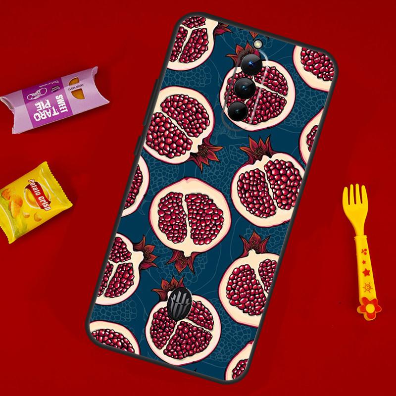 Food Fruit Red Pomegranate Phone Case For ZTE Nubia Red Magic 10 Air 6 7 6S 7S 8S 9S 10S Pro 8 9 10 11 Pro Plus Cover