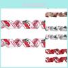 Vibrant Christmas Ribbons Set Of Four 2m Decorative Fabric Ribbons For Holiday Crafting