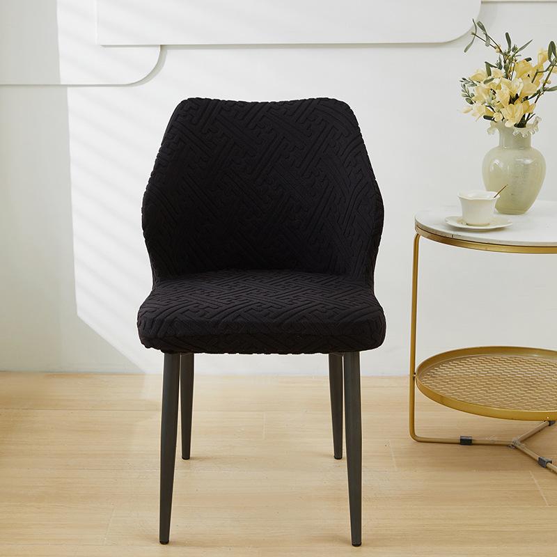 Irregular Shape Dining Chair Cover Anti-slip Stretch Jacquard High Armchair Cover Living Room Kitchen Slipcover