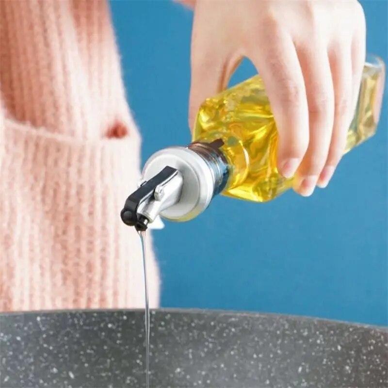 2/3/5pcs Silver Household Kitchen Seasoning Bottles Soy Sauce Vinegar Bottles Mouth Stoppers No Oil Leakage No Oil Hanging Tools