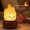 Creative USB Rechargeable Flame Night Light - Soft, Eye-Friendly Bedside Glow for Sleep and Ambiance, Ideal Birthday Gift.