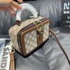 New bag, high-end box, small square bag, niche printing crossbody retro old flower single shoulder