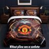 Manchester United Diseño Juego de Cama Ropa de Cama 1 Funda Nórdica + 2 Fundas de Almohada Suave Transpirable Ropa de Cama para el Hogar