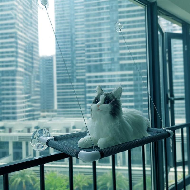 Cat Hammock Window Bed Pet Summer Hammock Bed Home Living Room Suction Cup Wall Hanging Pet Mesh Breathable Hammock