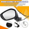 3 p Power Adjust Black Mirror Left Driver Side Fit For Honda Civic -