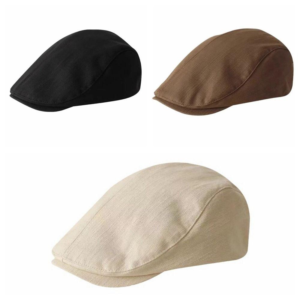Retro British Beret Cap Cotton Cloth Painter Cap Idol Forward Hat  Outdoor
