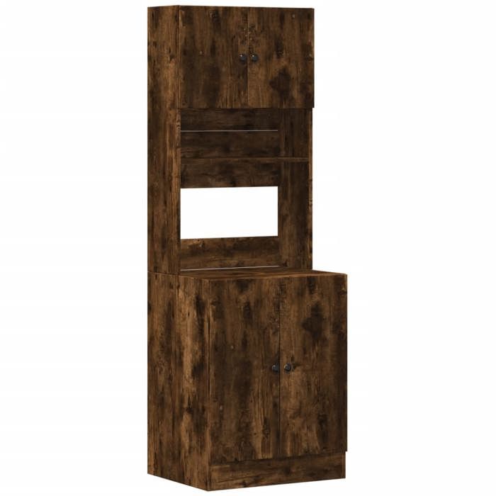 VidaXL Armoire de cuisine chêne fumé 60x50x180 cm bois d'ingénierie, placard de cuisine, unité de cuisinette, unité de 3276641