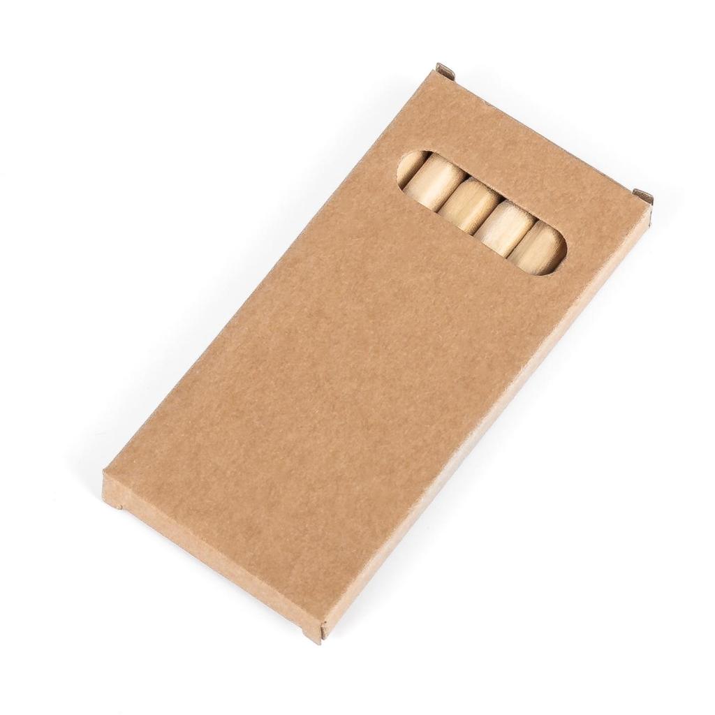 6-Color Mini Colored Pencil Set in Kraft Box for Kids' Drawing