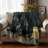 Transparent Pink Floral Anime Cartoon Flannel Blanket Soft Warm Throw for Bedroom Sofa Car Kids Holiday Gift