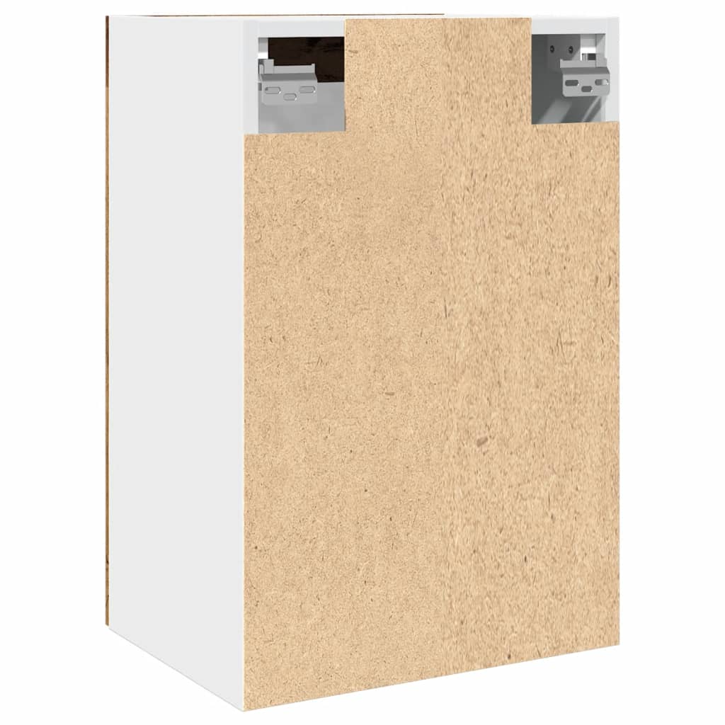 Lyon Wall Mounted Cabinet with Glass Door Vintage Wood Effect 40 x 31 x 60 cm Particleboard