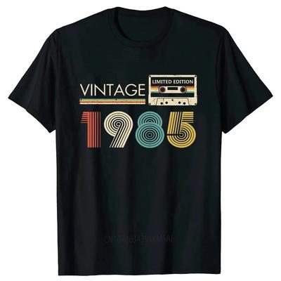 Vintage 1985 Limited Edition Cassette T-Shirt Men's Fashion Born In 1985 80s Tee Husband Daddy Gift Retro 39th Birthday Gifts