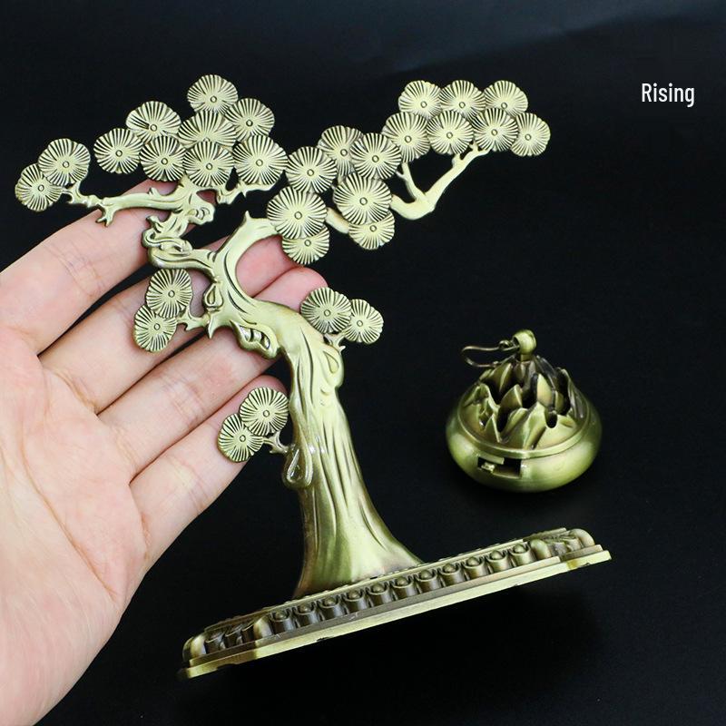 Pine Tree Hanging Incense Diffuser for Home - Agarwood & Sandalwood Censer for Tea and Incense Ceremonies