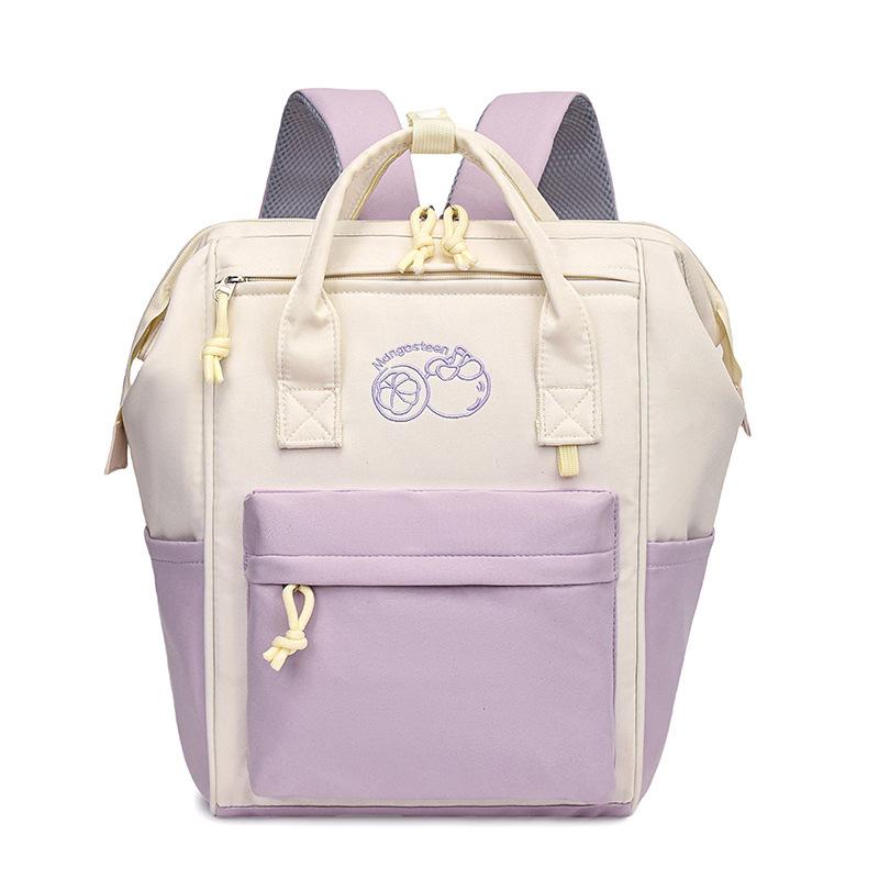 Large capacity fashion backpack, simple portable schoolbag, multi-functional anti-splashing shopping student backpack