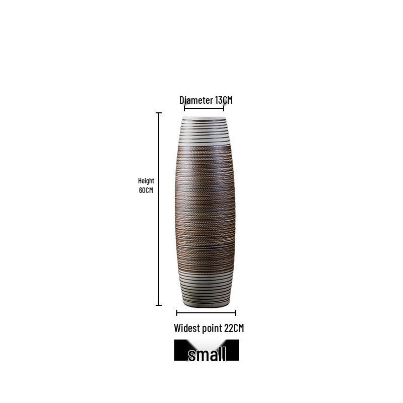 Modern American Large Ceramic Floor Vase for Dry Flowers