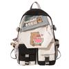Capybara Puffer Fish Watermelon Female Cartoon Printed Backpack Cartoon Capybara Schoolbag Men And Women