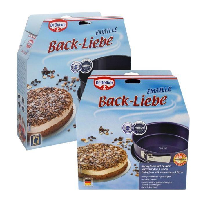Ensemble de moule à manqué à charnière - DR OETKER - Back Liebe - 26 et 28 cm