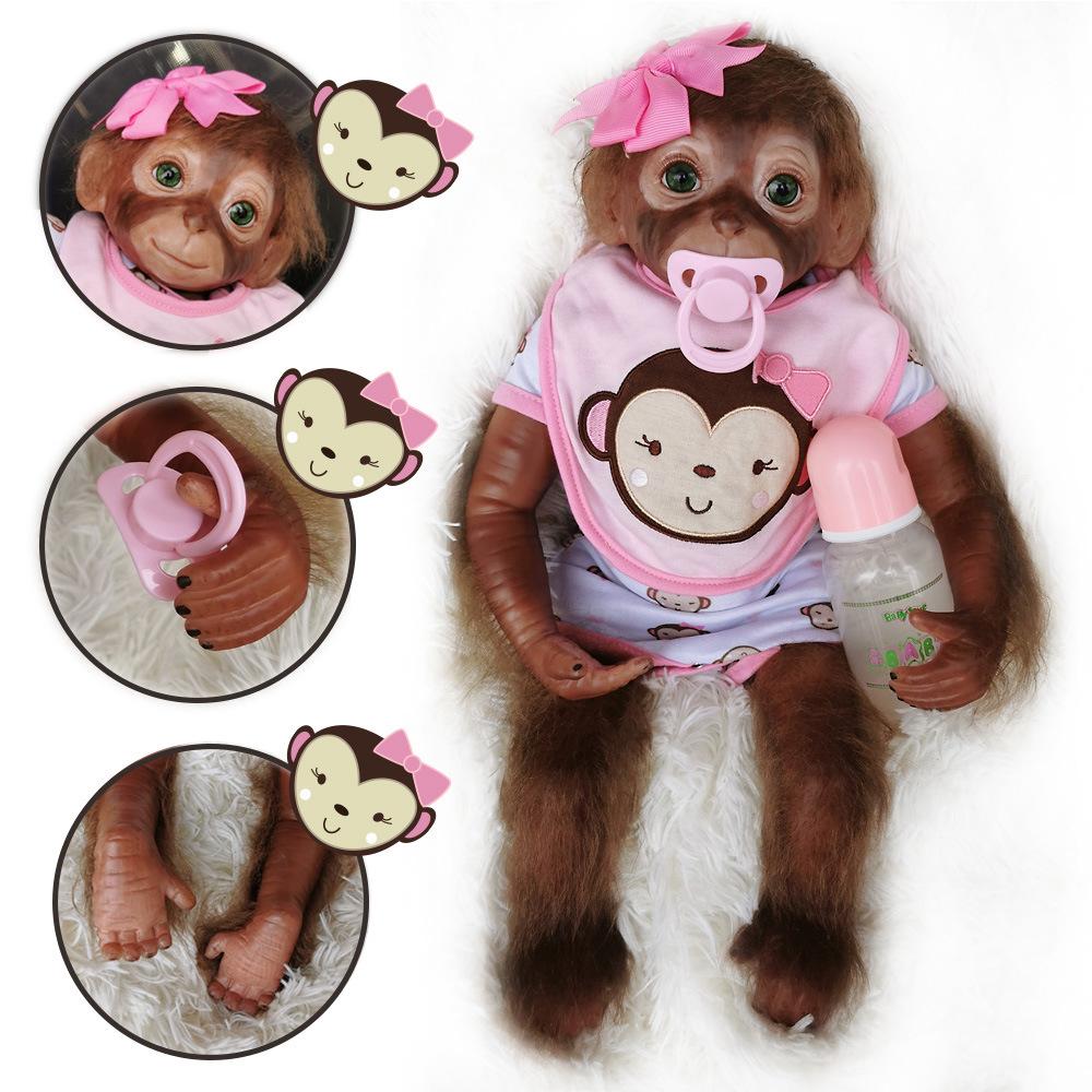 50cm Simulated Monkey Doll Reborn Doll Regenerated Doll Children's Toy