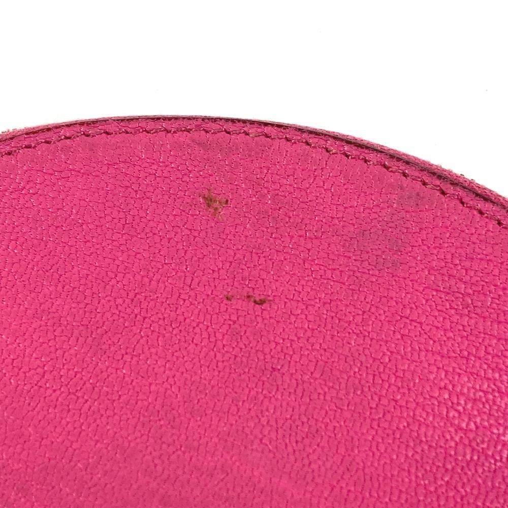 HERMES Evelyne logo Wallet Coin Compartment Zip Around coin purse Chevre pink