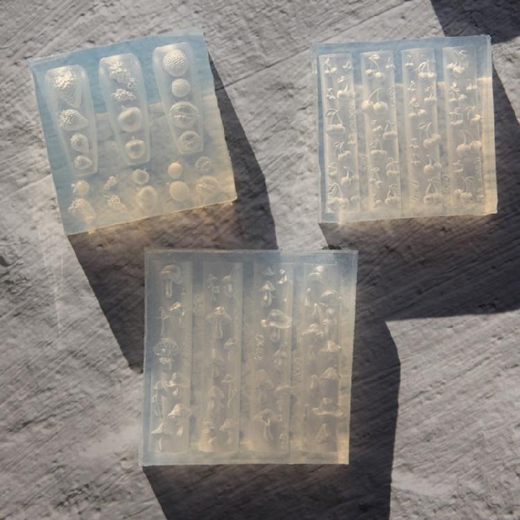 Silicone Nail Art Mold Accessory Molds Food Theme 3D Nail Decorative Mold Silicone Texture Great for Various Nail Types
