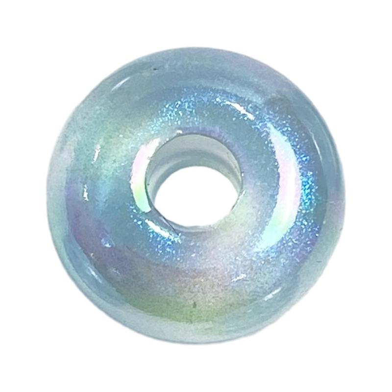 

Acrylic Colorful Spacer Beads Flat Round Loose Spacer Beads Jewelry Making Beads DIY Handmade Phone Chain Accessories синий