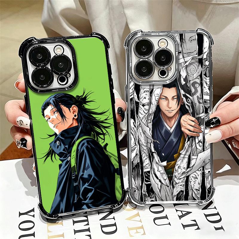 Anime Geto Suguru JUJUSU Soft Phone Case For iPhone 15 16 17 Air 14 Pro Max 16E Plus 13 12 Mini Plating Anti-Fall Fundas