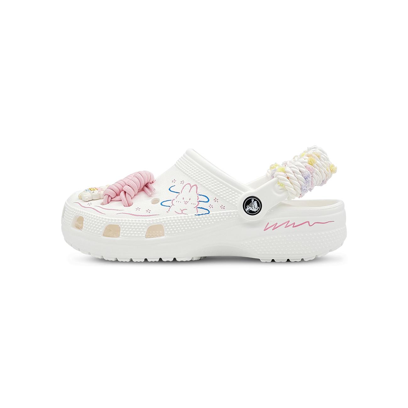 

Crocs Classic clog Rabbit Paradise Mandarin Duck EVA Hand-Painted Sweet Cute Hole Shoes Unisex White 41-42 белый