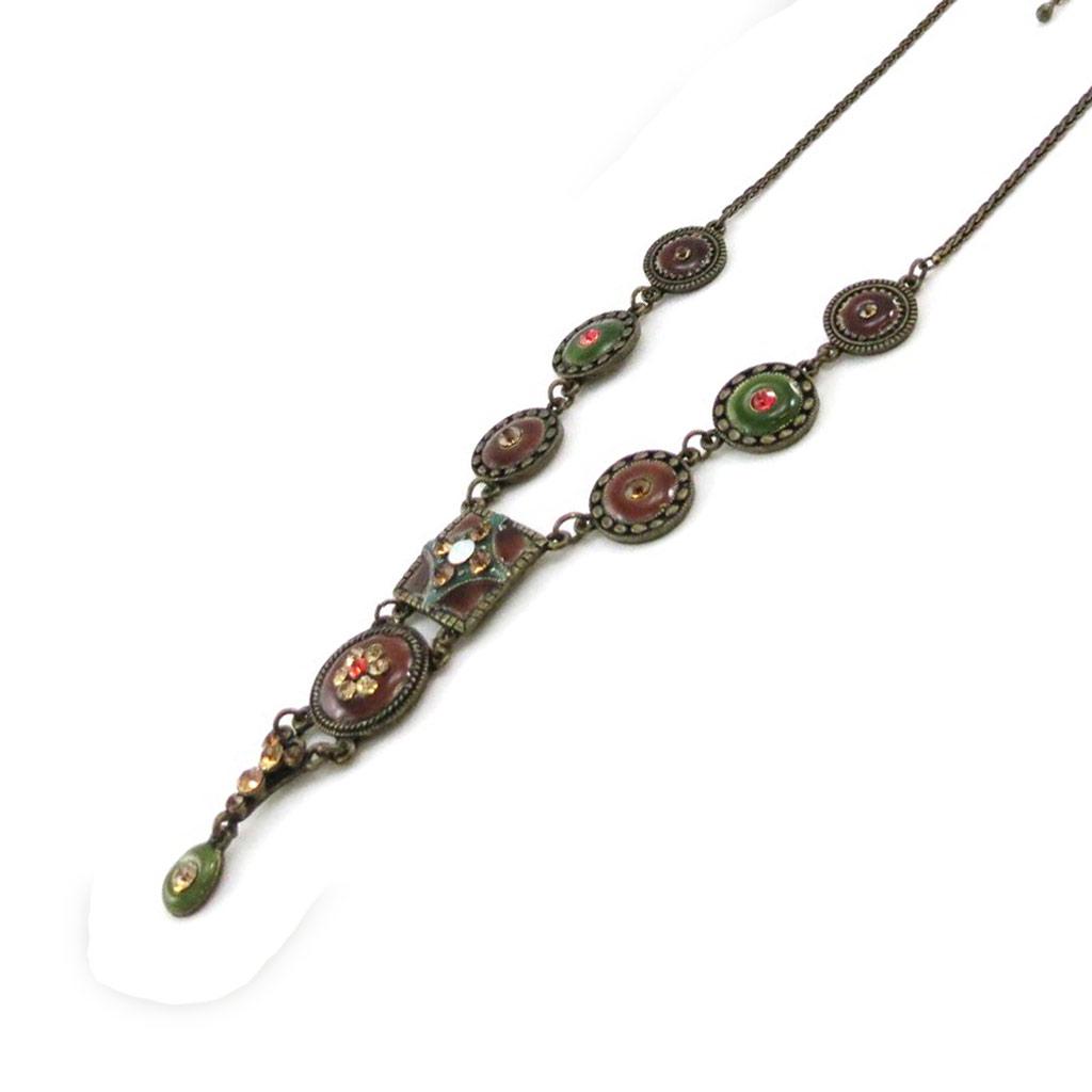 Les Trésors De Lily [E5699] - Collier Créateur 'Selma' marron/vert/ Vert Marron
