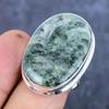 Natural Seraphinite Gemstone 925 Sterling Silver Jewelry Ring Size 8 K8m69