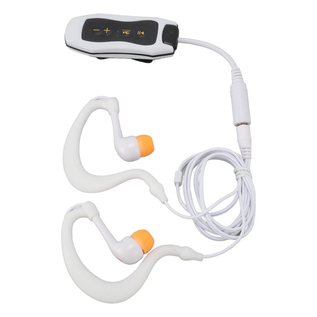 MP3 Player IPX8 Waterproof Rechargeable USB2.0 Music Player with Waterproof Earphone for Swimming Diving Running