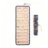 Portable Roll-Up Jewelry Organizer with Embroidered Cover, Lightweight Travel Jewelry Storage Pouch for Necklaces, Bracelets