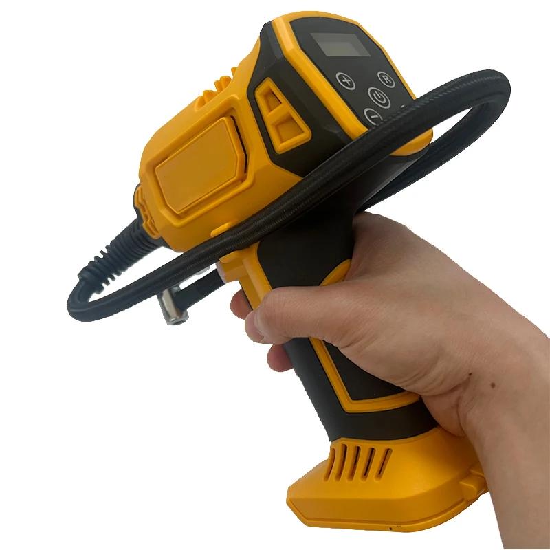 Fit Dewalt Air Compressor Automatic Tire Inflator Cordless Rechargeable Handheld Electric Pump with Digital Pressure Gauge