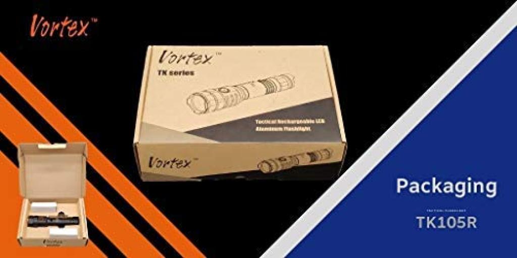 Vortex TK105R Rechargeable RGB LED LED Dual Switch Level Indicator 1200 Lumens Strobe Level Momentary Switch Tactical Hunting Survey Flashlight