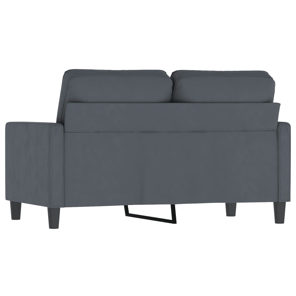 2 Seater Sofa Dark Grey 120 Cm Velvet