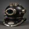 Capacete de Mergulho Mark V da Marinha dos EUA para Mergulhadores 45,72 cm Preto Decoração Náutica