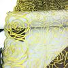 1m x 23cm Embroidery Net Lace, Golden Corded Floral Embroidery Mesh Fabric Lace for Dress, Lingerie, Bra, Underwear, Garment, DIY Sewing