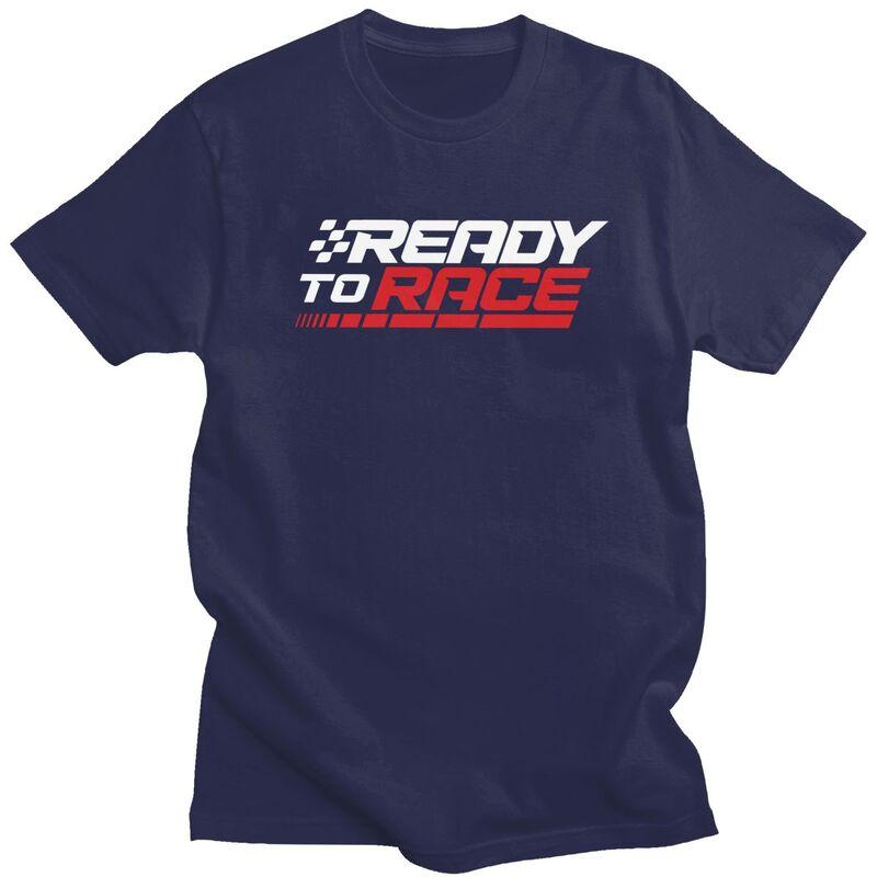 Custom Ready To Race T Shirts for Men 100 Cotton Tee Tops Motorcycle Rider Racing Sport Tshirts ShortSleeve Fashion Tshirt