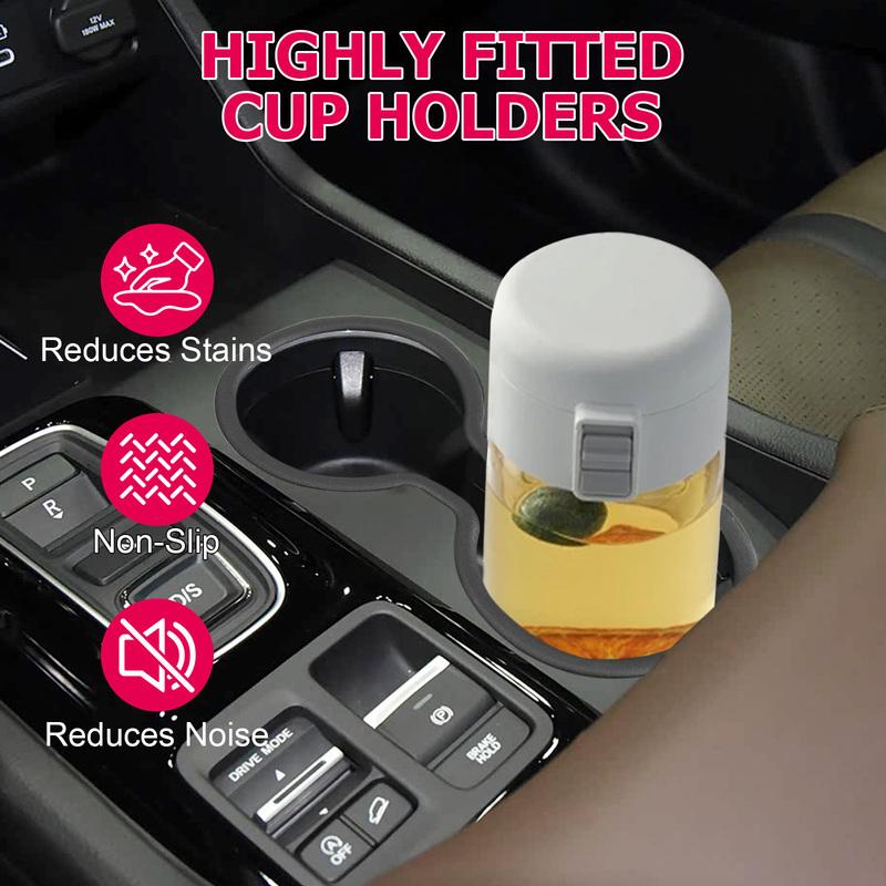 1PCS Black Car Interior Non-Slip Center Console Cup Holder Ert TPE Drink Box Organizer for Honda Pilot  2024 2025 Hybrid