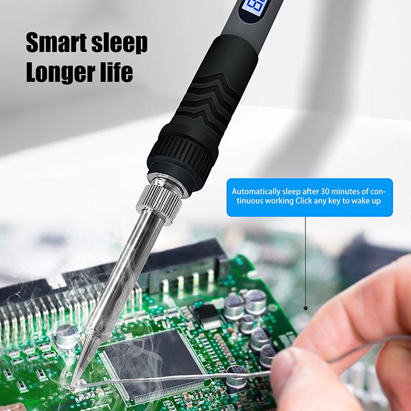 936 Soldering Iron 90W Intelligent Digital Display Portable 120~550℃ Adjustable 900M Series Tips For Diy Welding Repair Tools