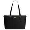 Gallery 37 Metalllogo Oberteil Recycelte Leder-Tragetasche Einkaufstasche Handtasche Groß Damen